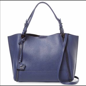Botkier Soho Bite Size Blue Pebbled Leather Bag